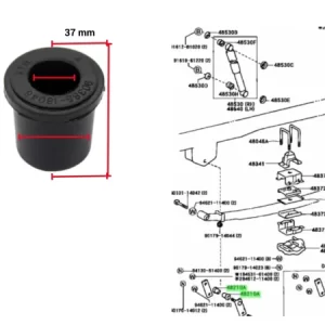 BUJE ELASTICO HILUX 92/04 CHICO 4X2 TRASERO( 8 )/ 4X4 TRASERO ( 4 ) /  DELANTERO  91-93  4X4 ( 8 )