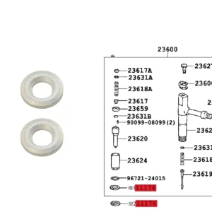 ARANDELA INYECTOR COROLLA DIESEL 02/07 1CDFTV * BASE * LLEVA 4