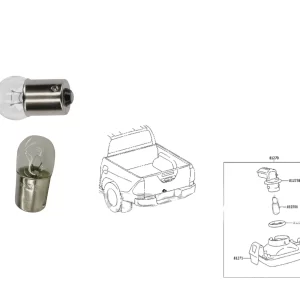 LAMPARA 1 POLO CHICA POSICION PATENTE TOYOTA 12V/5