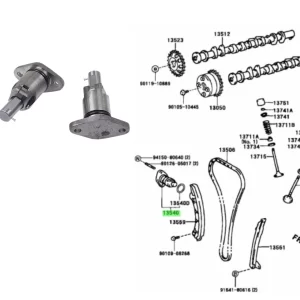 AMORTIGUADOR TENSOR DISTRIBUCION COROLLA 02-11 1ZZ - 3ZZ *CADENERO*