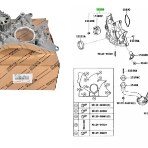 BOMBA ACEITE COROLLA 02/07 DIESEL - RAV DIESEL - CORONA DIESEL 1CDFTV ORIG