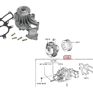 BOMBA AGUA HILUX 2005- DIESEL / SW4 / HILUX 3.0 TURBO *TOYAKO*