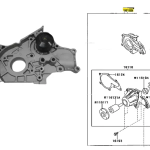 BOMBA AGUA COROLLA 02/08 DIESEL - RAV DIESEL - COR