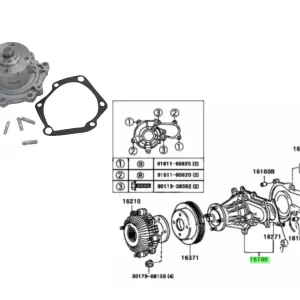 BOMBA AGUA HILUX 92/2004 2L / 3L / 5L *TOJAKO*