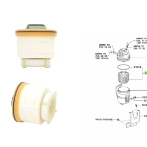 FILTRO GASOIL HILUX / SW4 2014-15 C/PREFILTRO IMP.