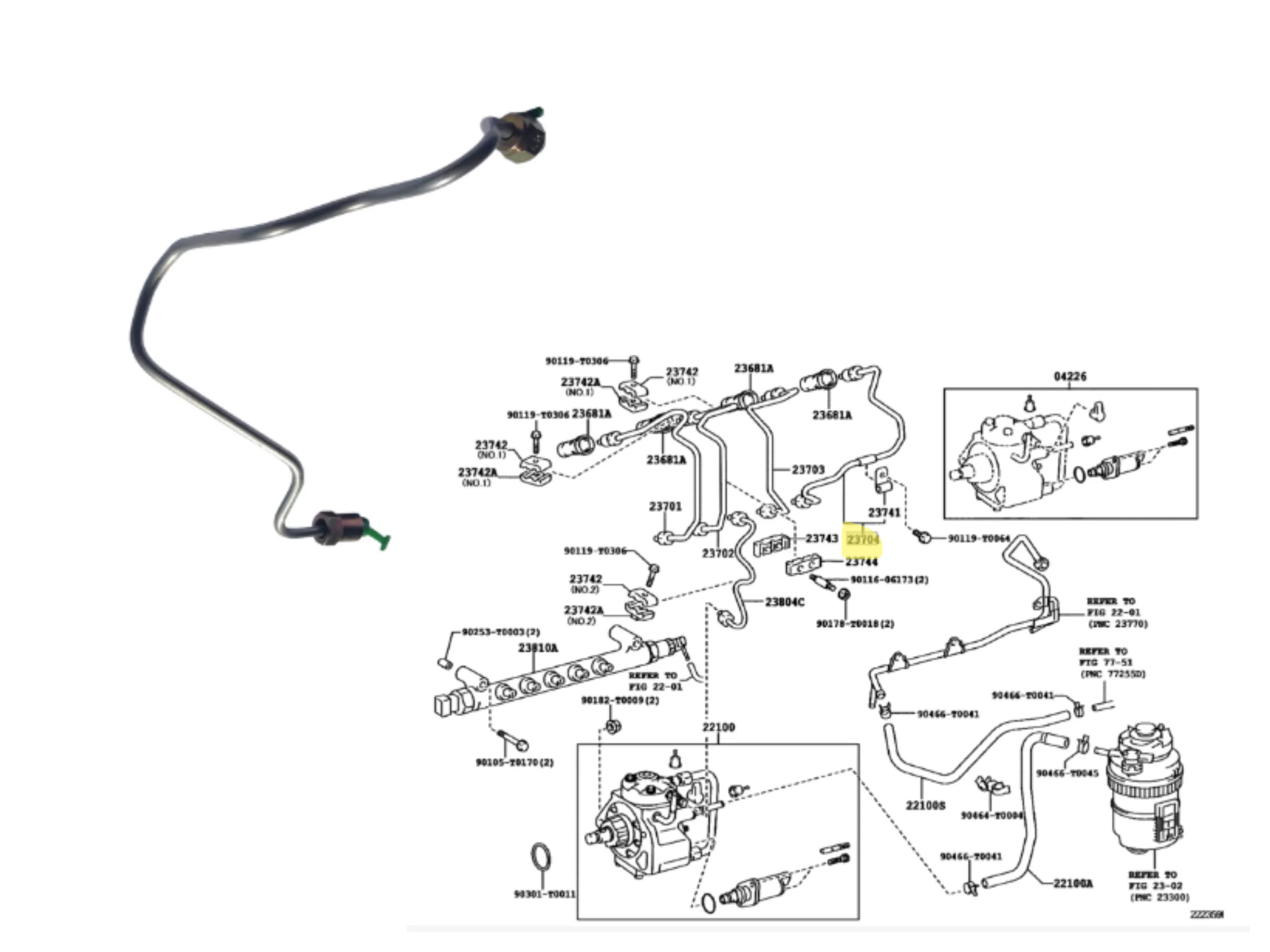 CAÑO INYECTOR HILUX/SW4 2012-15 N4 ORIG