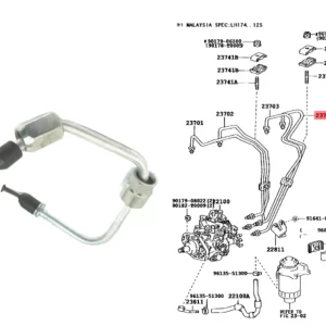 CAÑO INYECTOR Nº4 COROLLA 02/07 DIESEL - RAV DIESE