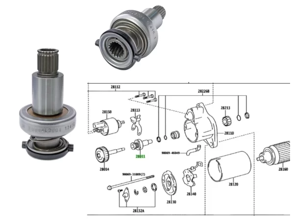 BENDIX HILUX 2016- / SW4 2016- P/BURRO BOSCH ORIG - VCA Repuestos