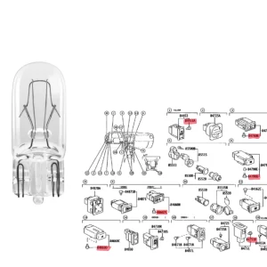 LAMPARA MUELA TABLERO POSICION HILUX 2005- 12V/5W