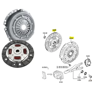 KIT EMBRAGUE HILUX 97-04 3.0 5L 236MM CON CRAPO (VER CON MUESTRIA)