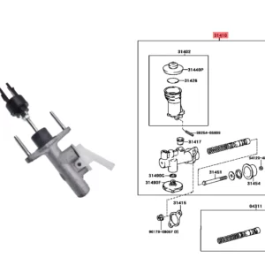 BOMBA EMBRAGUE HILUX 2009- / SW4 2009-14 5/8 TWN * METALICA*