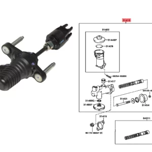 BOMBA EMBRAGUE HILUX 2005-14 / SW4 2005-14 5/8 ORIG * PLASTICA*