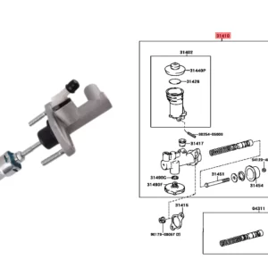 BOMBA EMBRAGUE HILUX 2009- / SW4 2009-14 5/8 ORIG * METALICA*