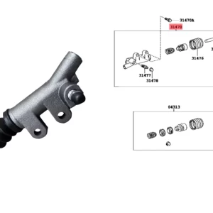 BOMBIN EMBRAGUE HILUX 2001-15 TURBO / SW4 96-15 / HILUX 02-04 NAFTA 3RZ JAPON