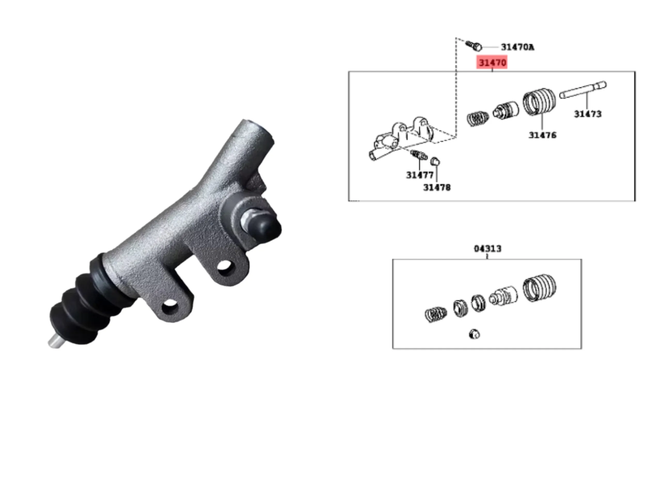 BOMBIN EMBRAGUE HILUX 2001-15 TURBO / SW4 96-15 / HILUX 02-04 NAFTA 3RZ JAPON