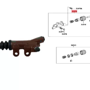 BOMBIN EMBRAGUE HILUX 2001-15 TURBO / SW4 96-15 / HILUX 02-04 NAFTA 3RZ ORIG