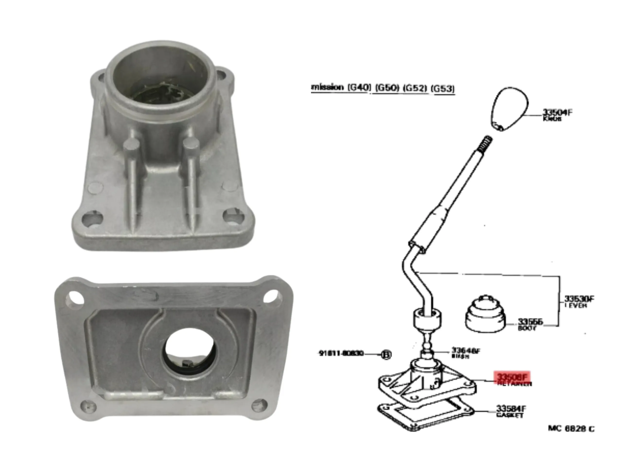BASE PALANCA CAMBIO HILUX 4X2 92/2001 ORIG