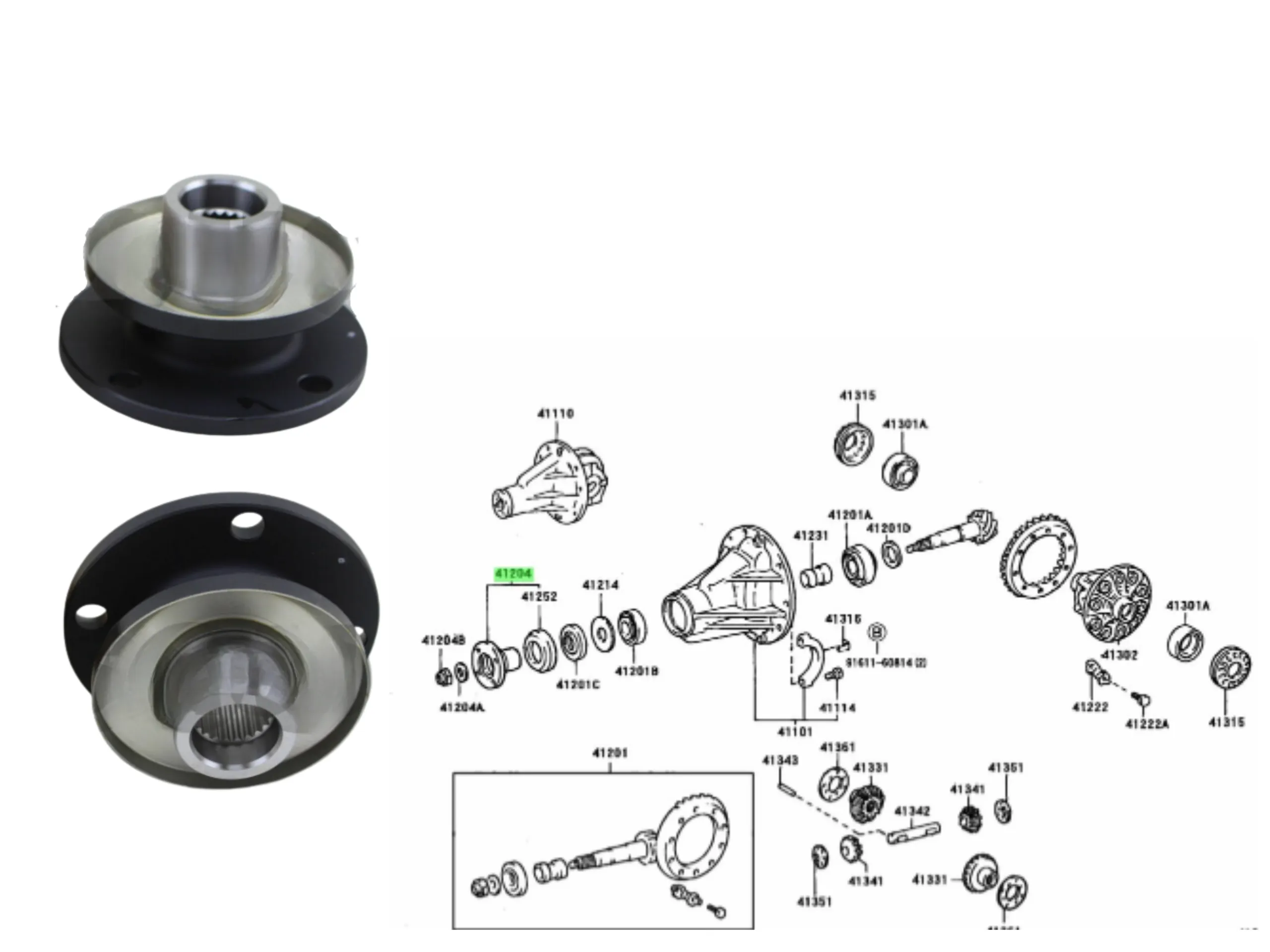 BRIDA DIFERENCIAL HILUX 4X4 92/04 KZN205/LN107 S/AUTOB. DELANTERO ANT *23 EST, 26MM INTERIOR, 38MM P