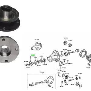 BRIDA DIFERENCIAL HILUX 02/04 DIF.JAP S/AUTOBLOC. (29 EST, 30MM INTERIOR, 41MM PISTA RETEN)