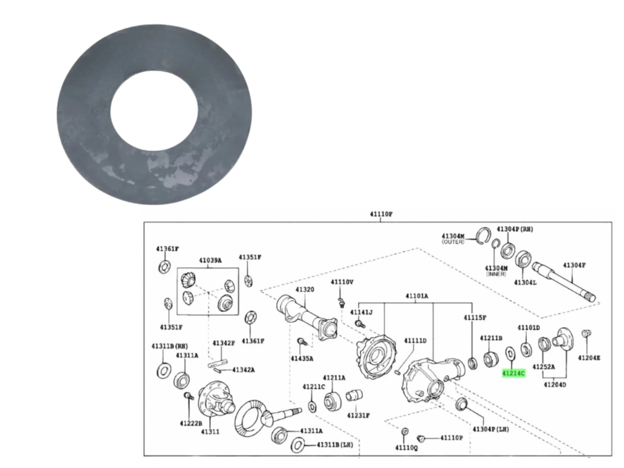 ARANDELA DIFERENCIAL C/ AUTOBLOC HILUX/SW4