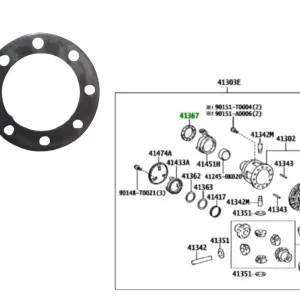 ARANDELA DIFERENCIAL TRASERO HILUX/SW4 1GD *LLEVA 1*