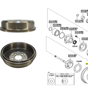 CAMPANA TRASERA HILUX 4X2 94/01 5 AGUJ.IMP