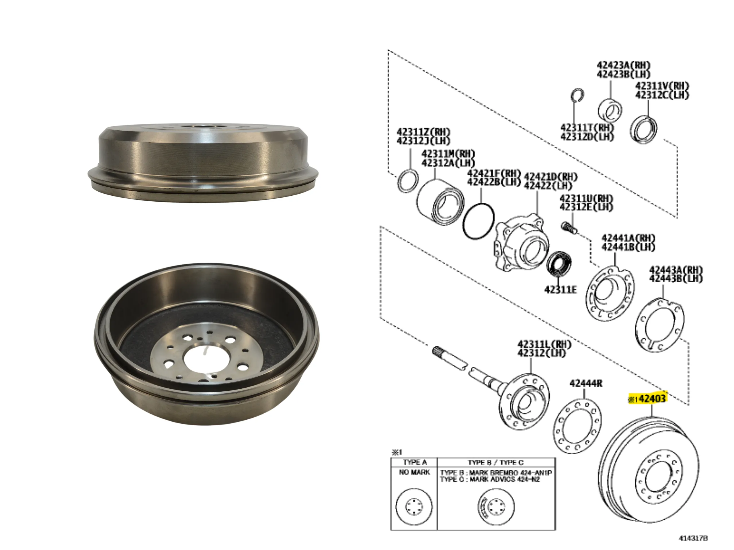 CAMPANA TRASERA HILUX 4X2 94/01 5 AGUJ.IMP