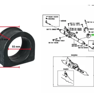 BUJE CAJA DIRECCION SW4 96/2003 *DE GOMA* LLEVA 1 TAIL