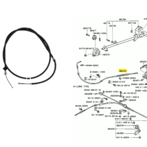 CABLE FRENO MANO HILUX 02/04 LN200/205 DELANTERO ANT TWN