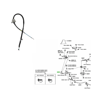 CABLE FRENO MANO HILUX 2016- DELANTERO .TODAS