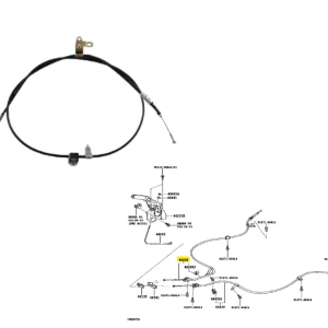 CABLE FRENO MANO COROLLA 2008-13 TRASERO RH *VER C/MUESTRA* IMP