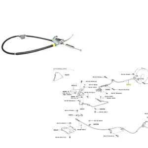 CABLE FRENO MANO HILUX 2005- TRASERO RH TODAS