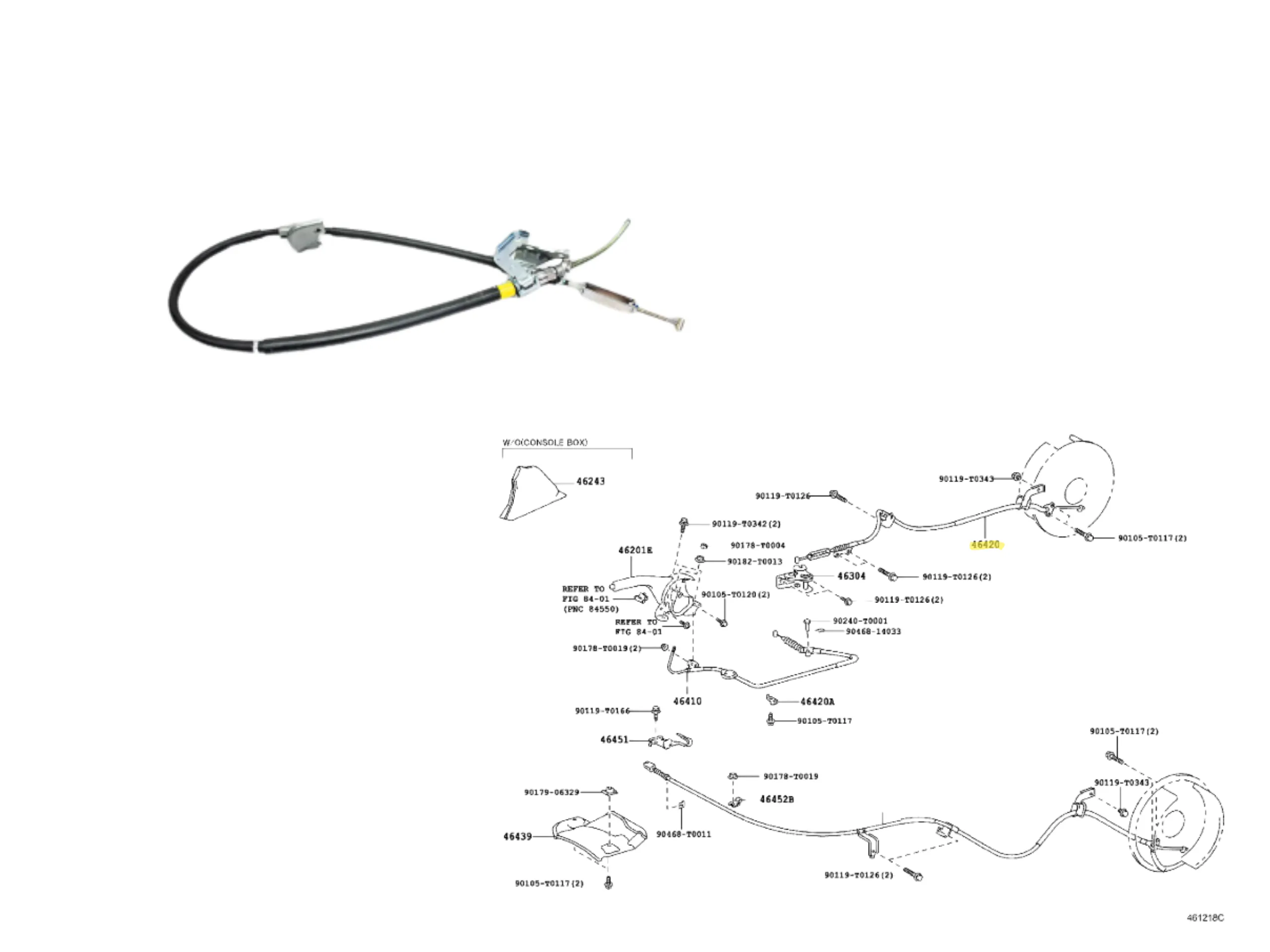 CABLE FRENO MANO HILUX 2005- TRASERO RH TODAS
