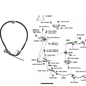 CABLE FRENO MANO HILUX 2016- TRASERO RH TODAS
