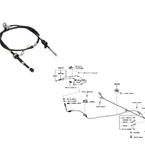 CABLE FRENO MANO TRASERO HILUX 02/04 TODAS