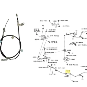 CABLE FRENO MANO SW4 2016- TRASERO LH TODAS IMP