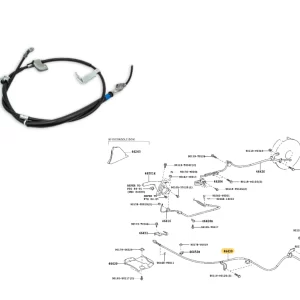 CABLE FRENO MANO HILUX 2005- TRASERO LH TODAS