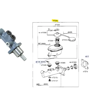 BOMBA FRENO HILUX 02/04 S/TURBO *2 BULONES* TOYAKO