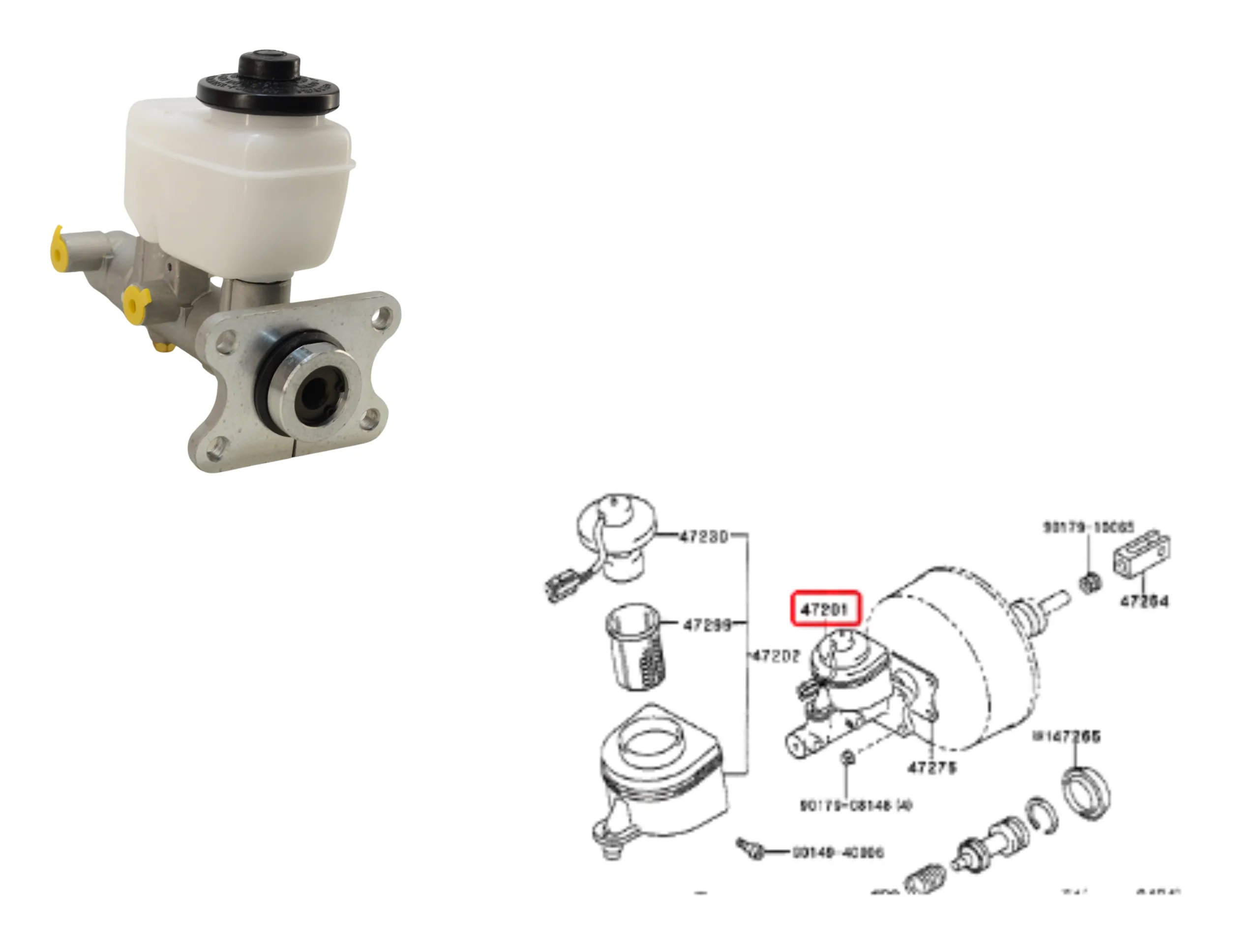 BOMBA FRENO HILUX 92/2001 4X4 S/TURBO 23.81 MM DIA