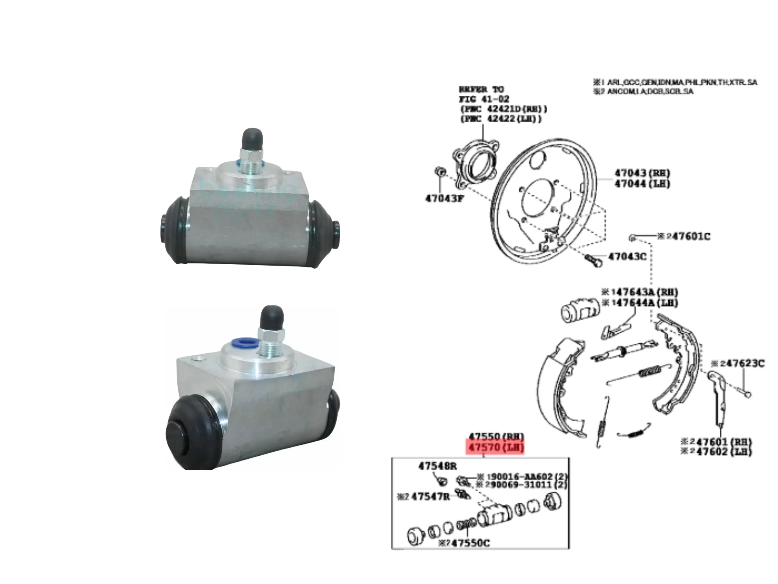 CILINDRO FRENO TRASERO HILUX / SW4 2005- TODAS