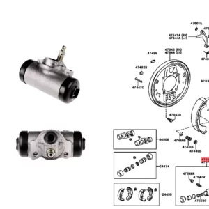 CILINDRO FRENO TRASERO HILUX 4X2 97-2001 ORIG LH / RH