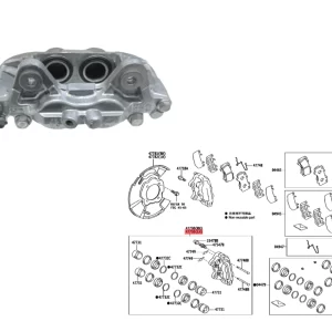 CALIPER FRENO HILUX 2008- LH (PASTILLA 0K280) ORIG