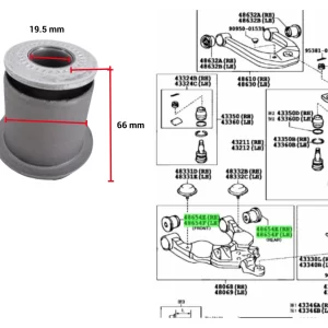 BUJE PARRILLA INFERIOR SW4 97-03 JAPON ( VA ADELANTE LLEVA 2)