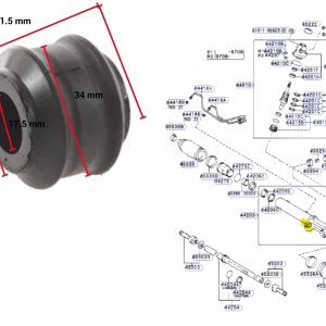 BUJE CAJA DIRECCION SW4 96/2003 CORTO *LLEVA 1* TWN