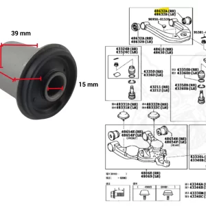 BUJE PARRILLA SUPERIOR SW4 JAPON ( LLEVA 4)