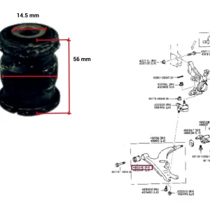 BUJE PARRILLA INFERIOR RAV 96/2001 PARTE DELANTERA  TWN (LLEVA 2)