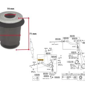 BUJE PARRILLA INFERIOR LAND CRUISER PARTE DELANTERA  JAPON (LLEVA 2)