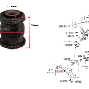 BUJE PARRILLA INFERIOR RAV 96/2001 PARTE DELANTERA ORIG ( LLEVA 2 )