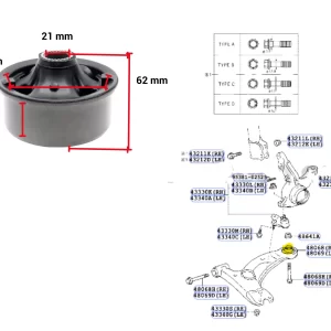 BUJE PARRILLA INF ETIOS 2013- / YARIS 2016- GRANDE IMP