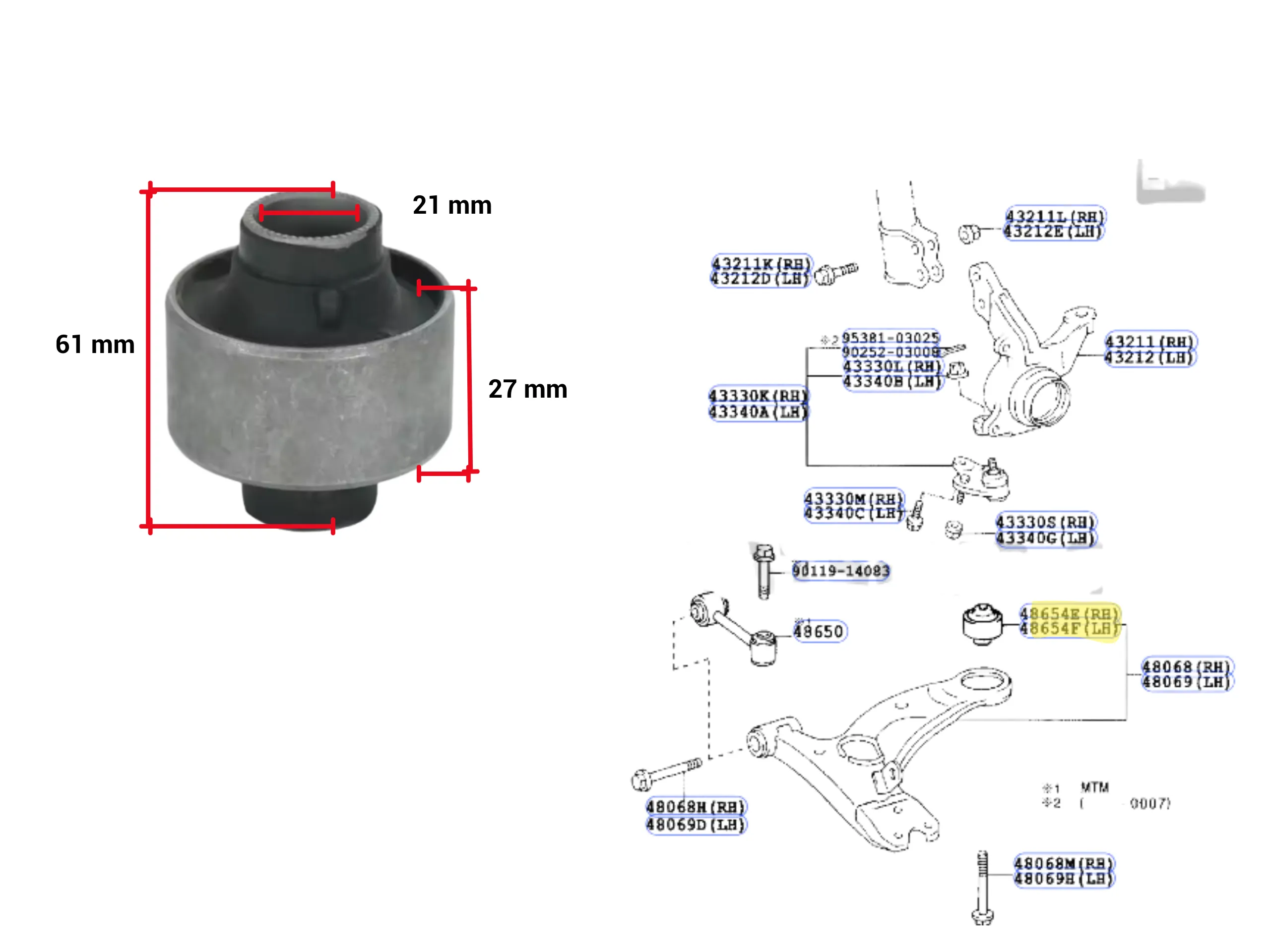 BUJE PARRILLA COROLLA 92/01 TODOS GRANDE IMP
